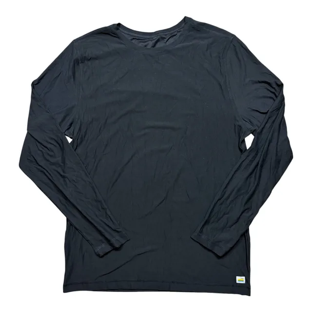 Vuori Long Sleeve Crew Shirt Black Size Large