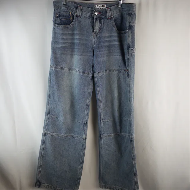 I.AM.GIA Carpenter Jeans Size M Blue Denim Double Knee Workwear
