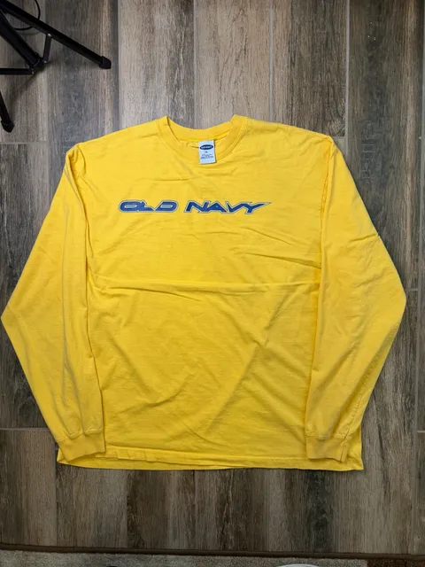 Vintage Y2K Old Navy Spell Out Adult XL Long-Sleeve T-Shirt 