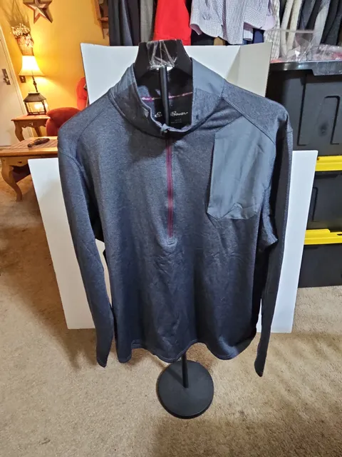 Eddie Bauer 1/2 Zip Pullover Shirt Men's L Dark Gray
