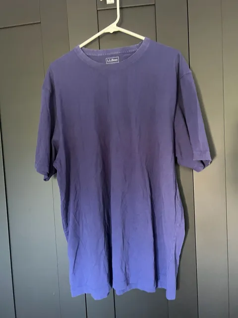 LL Bean Traditional Fit T-Shirt XL Tall Purple 100% Cotton