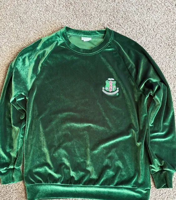 Ivy Storehouse AKA Velvet Sweatshirt Size Medium Green
