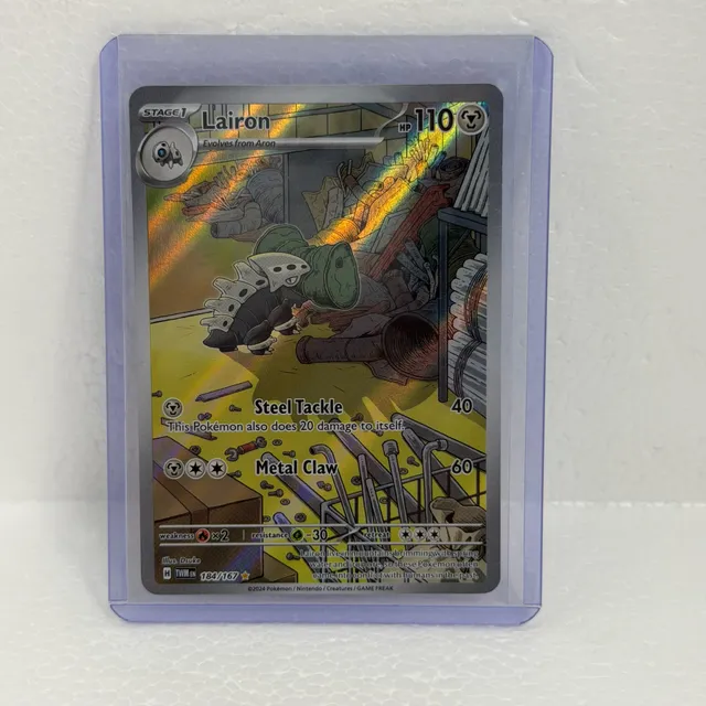 Pokemon Lairon 184/167 Twilight Masquerade Illustration Rare