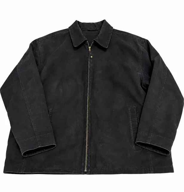 Vintage Knightsbridge Genuine Leather Suede Jacket Men's XL Black Quilted Lined