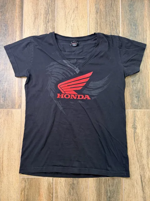 Y2K Honda Motorcycle T-Shirt Black Graphic RPM Cycle Racing