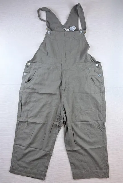 White Stag Linen Overalls Size Extra Large Seacrest Green Rayon