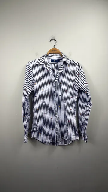 Ralph Lauren Nautical Flag Shirt Size S Striped Button Down