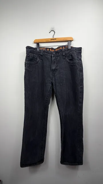 Rock Revival Steven Straight Size 40 Black Jeans