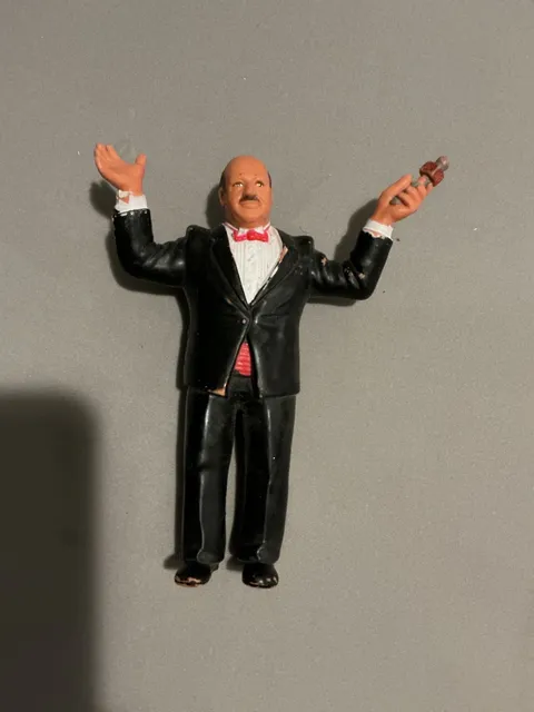 Vintage 1986 LJN Titan Sports Mean Gene Okerlund WWF WWE Wrestling Figure LOOSE