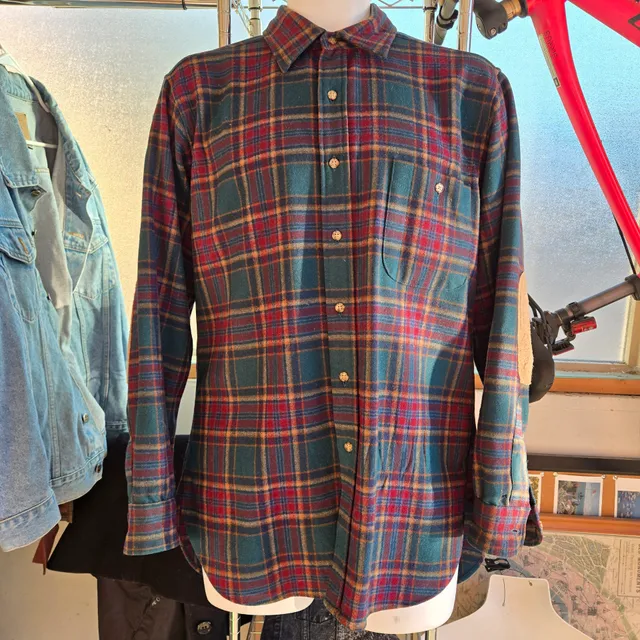 Pendleton Plaid Wool Flannel Shirt Multi Color