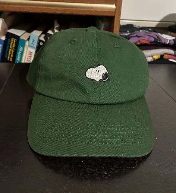 Three Potato Four Peanuts Snoopy Hat Green Baseball Cap