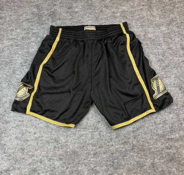 Mitchell & Ness Los Angeles Lakers Shorts Size XL Black Gold