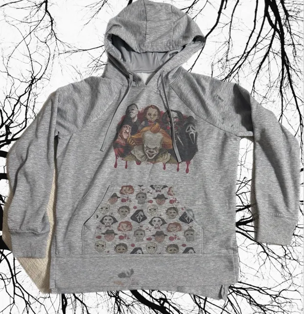 Penny wise, Freddy,Michael ,Chuckie,  and more Horror Movie Characters Hoodie