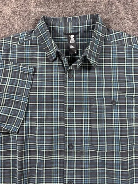 New Mens Mountain Hardwear Big Cottonwood Short Sleeve Shirt Size S Plaid
