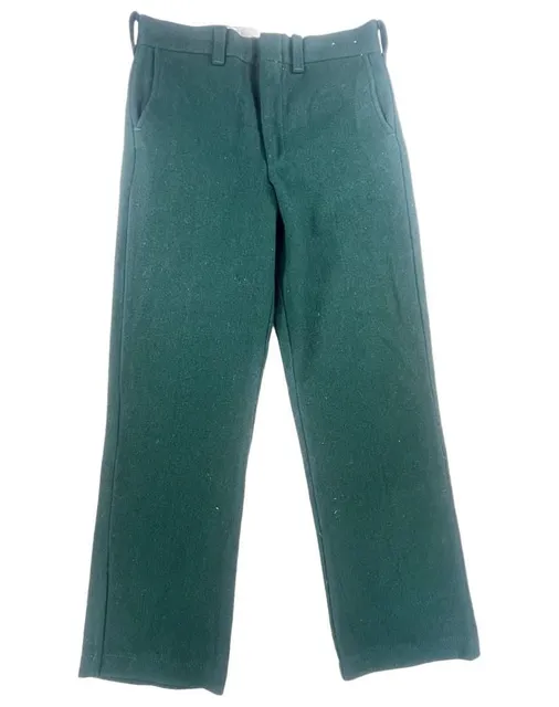 VTG 60s/70s Arctic Commander Green Wool Hunting Pants 34x33 USA Talon 42 Mens