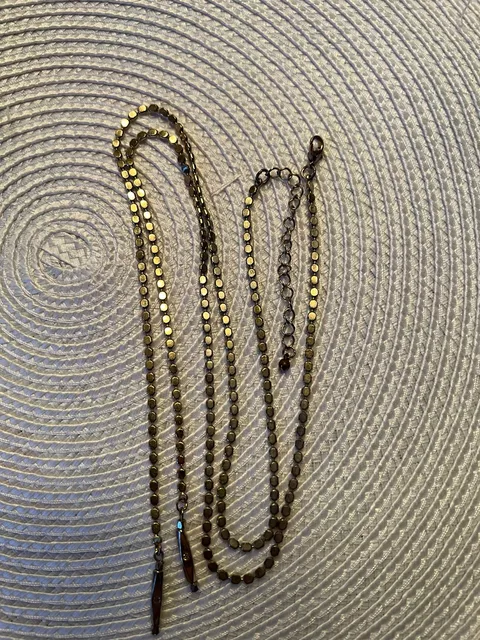 Brighton Silver Tone Beaded Lariat Necklace