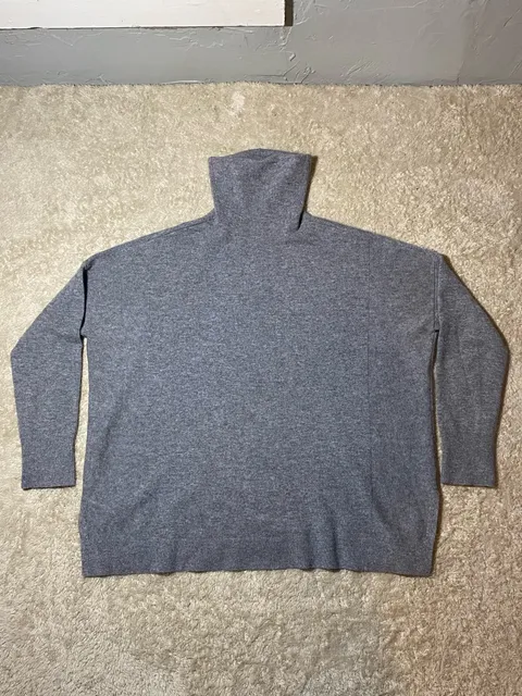 Club Monaco Cashmere Turtleneck Sweater Size S/P Gray 100% Cashmere