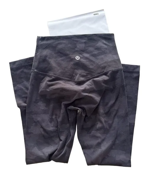 Lululemon Align High Rise Leggings Black Camo Pilling