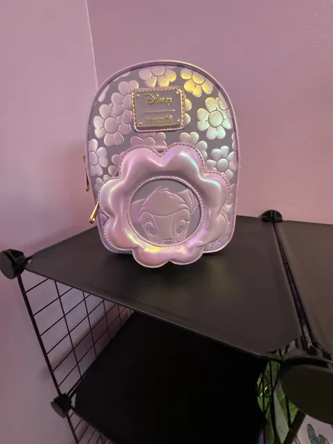 Loungefly Disney Bambi Iridescent Floral Convertible Mini Backpack