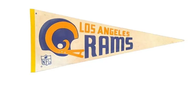 Vintage Los Angeles Rams NFL Felt Pennant