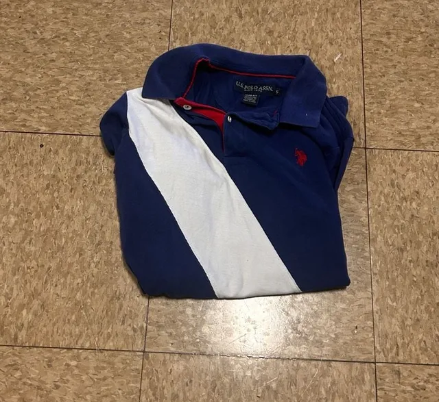U.S. Polo Assn. Polo Shirt Size S Blue White Red Slim Fit