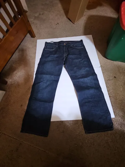 Levi's 569 Loose Straight Jeans 36x32 Dark Wash Denim