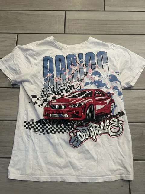 Southpole Tokyo Street Racing Graphic T-Shirt Size L White