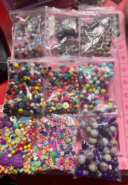 Assorted Craft Beads Lot Mix Styles and Colors