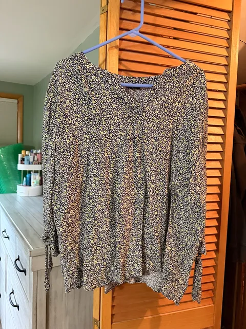 Jones & Co Jones New York Floral Blouse Size 3X Long Sleeve