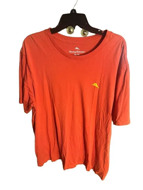 Tommy Bahama No Flame No Gain T-Shirt Size XL Orange Cotton