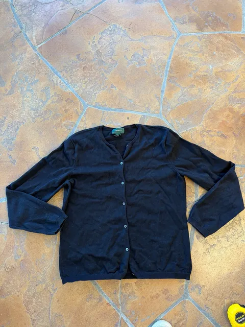 VTG Lauren Ralph Lauren Black Cardigan Size L