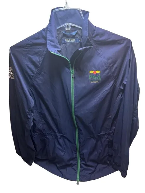 Polo Golf Ralph Lauren Windbreaker Jacket Size M 2016 PGA Championship Navy