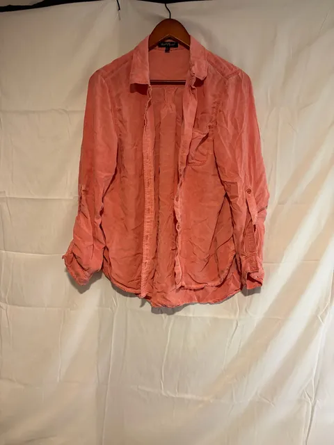 Velvet Heart Button-Down Shirt Size XL Pink Tencel Long Sleeve