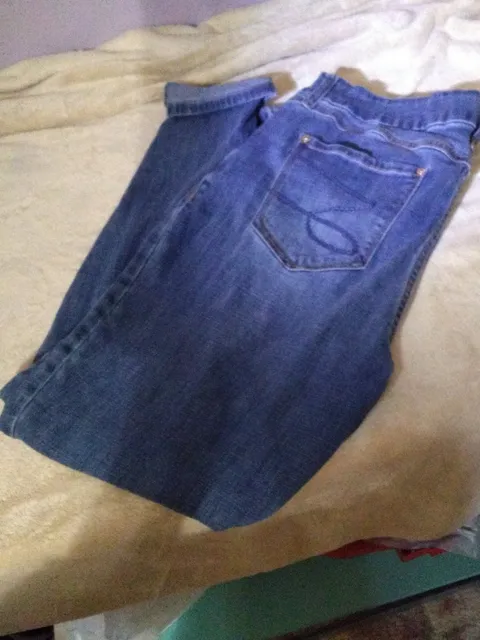 Jeans Size 16 Blue Slim Leg Stretch Denim