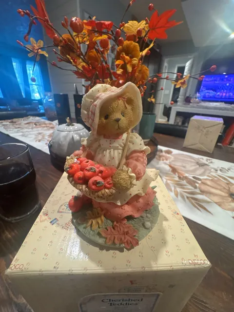 Cherished Teddies Hannah Autumn Brings A Season Of Thanksgiving Figurine