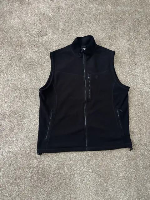 Early 2000s Timberland Full Zip Fleece Vest Size XXL Black Regular Fit Outerwear