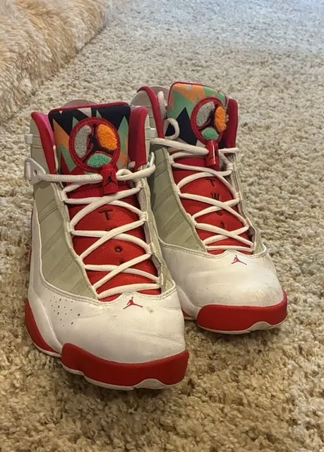 Jordan Jordan 6 Rings Size 10.5 White Red Multi