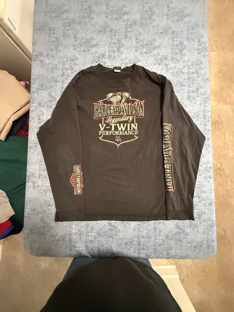 Harley-Davidson Hanoi Vietnam Long Sleeve T-Shirt Size XL Black