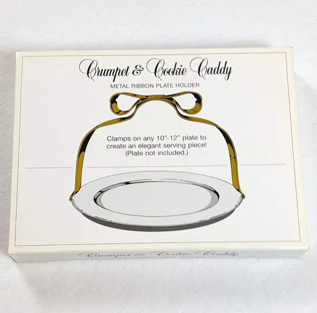 Department 56 Crumpet & Cookie Caddy Gold Metal Plate Holder Fits 10-12in 84038