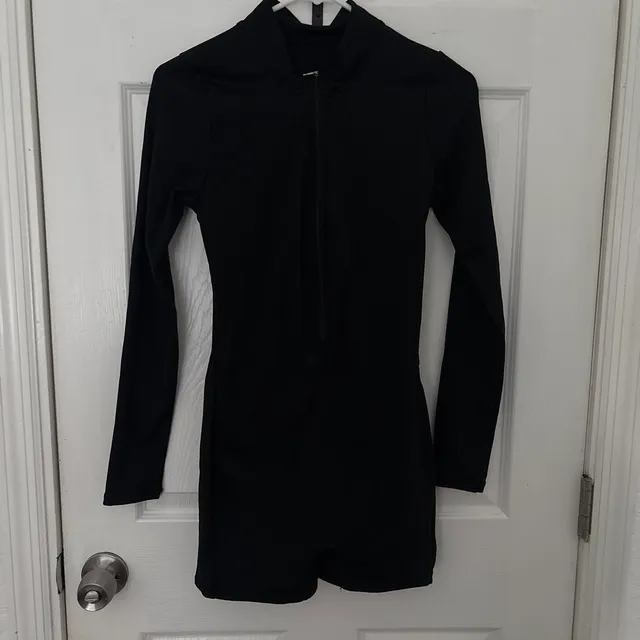 Aritzia TnaBUTTER Seal Jumpsuit Black Romper