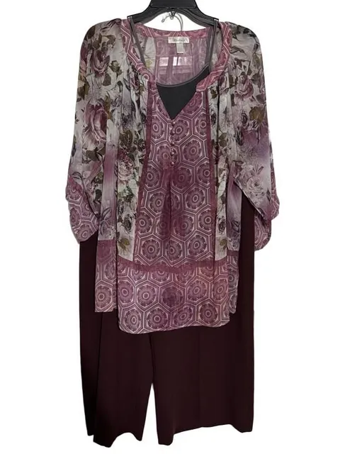 2 piece outfit Zara pants Size US XL Mex 32 and Barnyard blouse Size L.