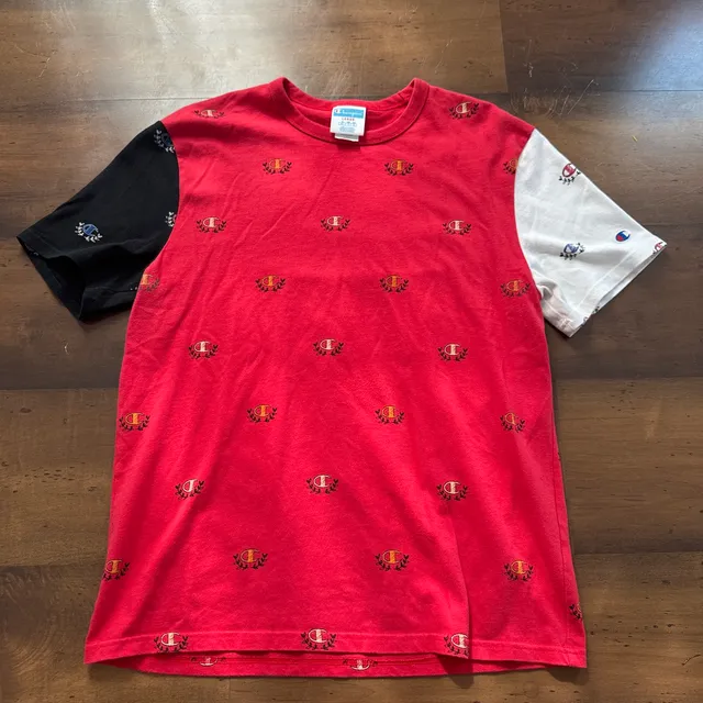 Champion Colorblock Embroidered Logo T-Shirt Size Large