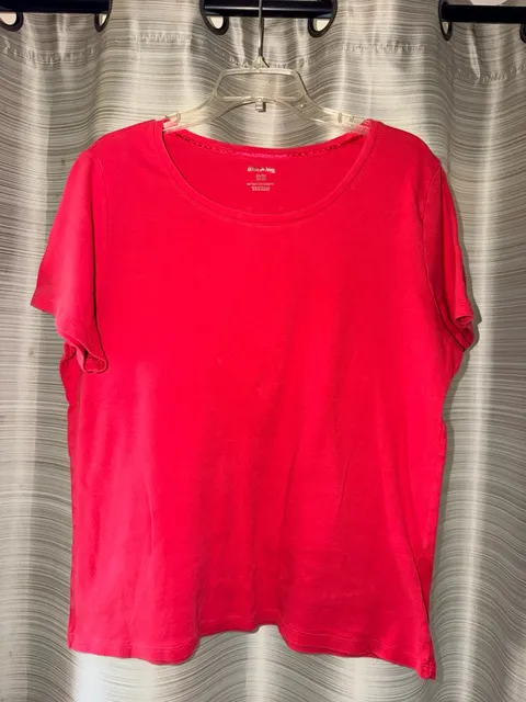 White Stag T-Shirt Size XL(16-18) Red Short Sleeve Cotton