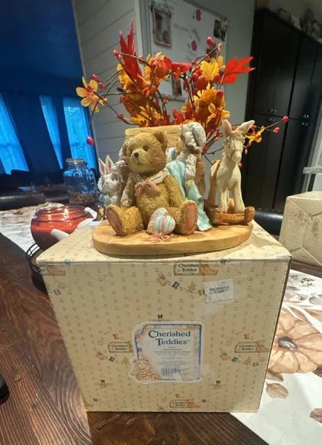 Enesco Cherished Teddies Christopher And Friends With Toy Chest # 950483