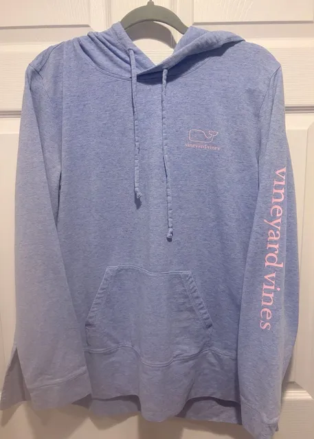Vineyard Vines Pullover Hoodie Blue Pink Logo