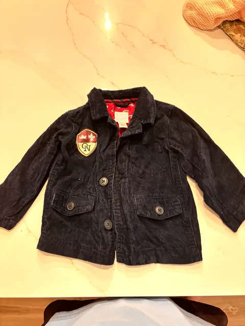 Old Navy Corduroy Jacket Size 18-24 Months Navy Blue Blazer