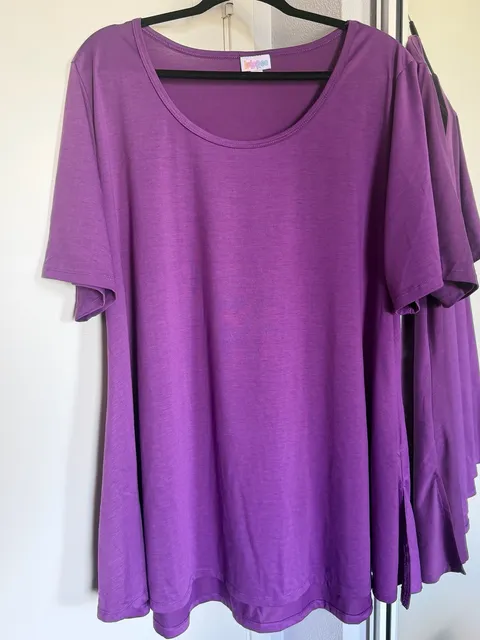 LuLaRoe Solid Violet Purple Perfect Tee | 3XL | Very Good Condition 