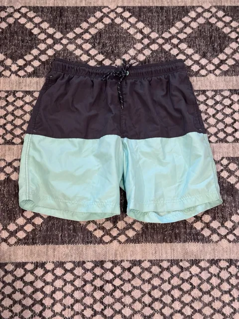 George Swim Trunks Size M (32-34) Green Black Colorblock