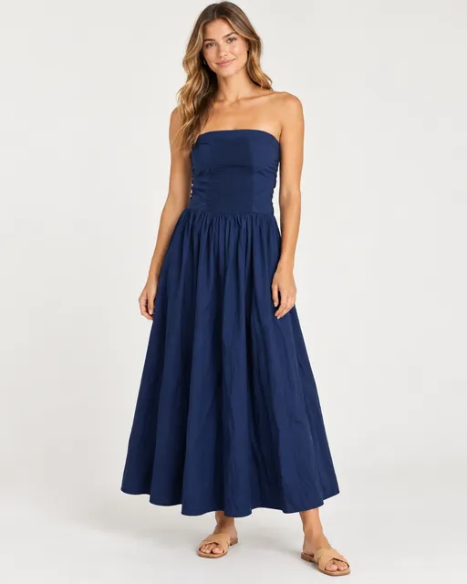 Band of the Free Navy Strapless Maxi Dress โ Size M