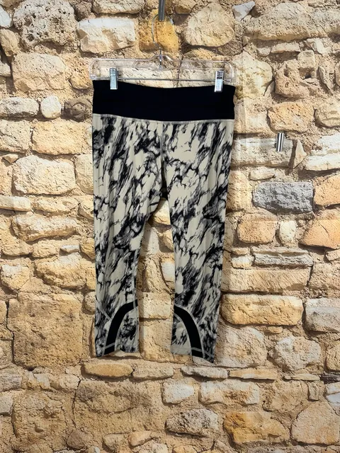 Lululemon Wunder Under Crop Leggings Marble Print